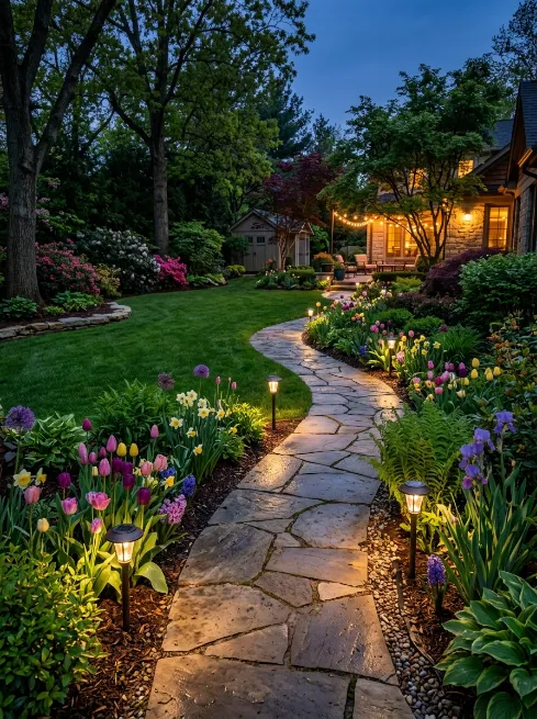 Add solar pathway lights