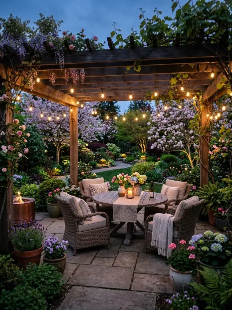 Add string lights over the patio