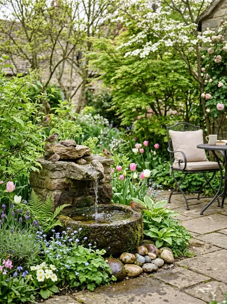 Add a small water feature