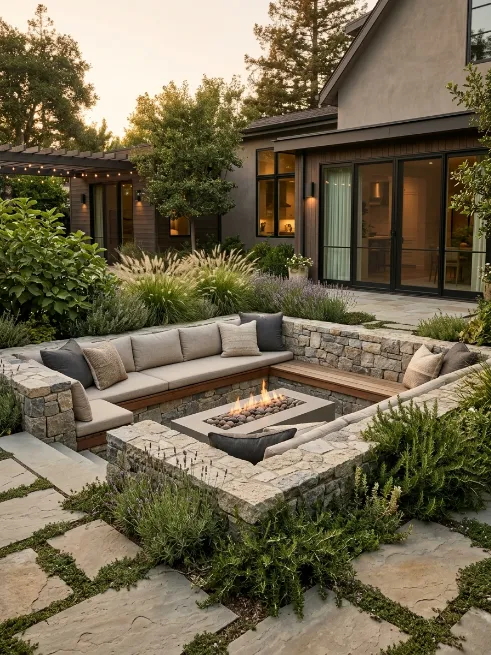 Add a sunken seating area