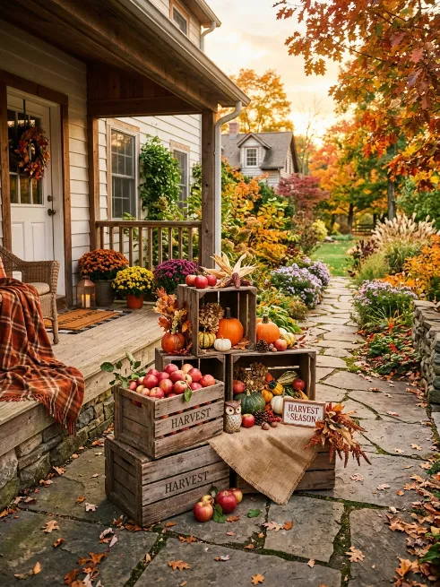 Apple crate stack