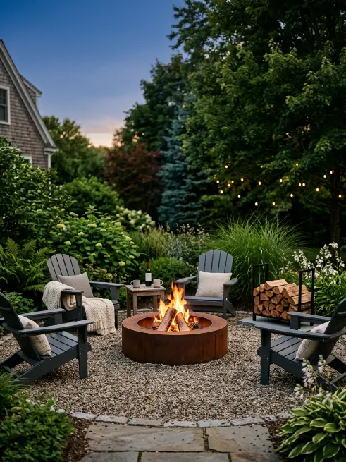 Bring in a fire pit as the focal point