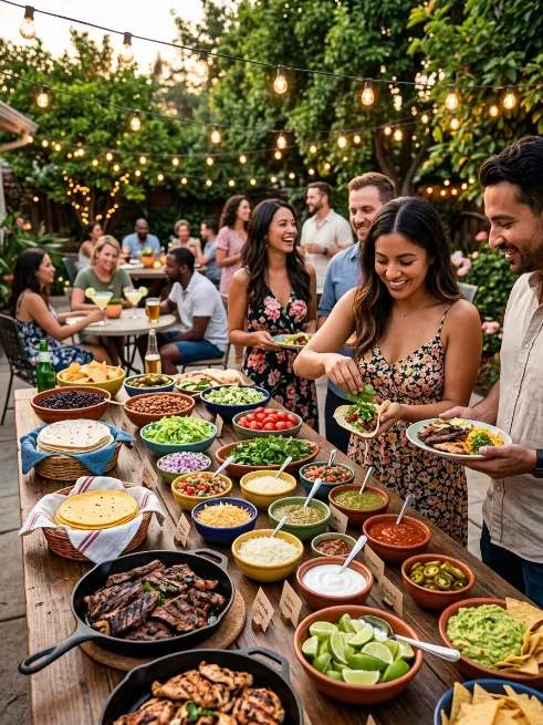 Build your own taco bar