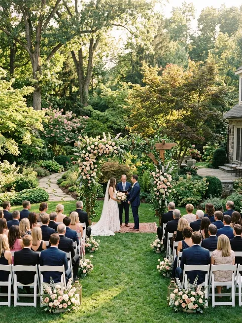 Build a floral arch as your focal point