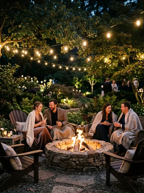 Create a cozy fire pit corner