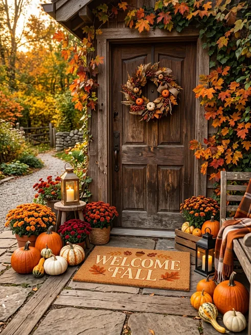 Fall themed doormat