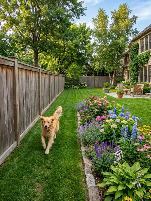 Fence line buffer zone