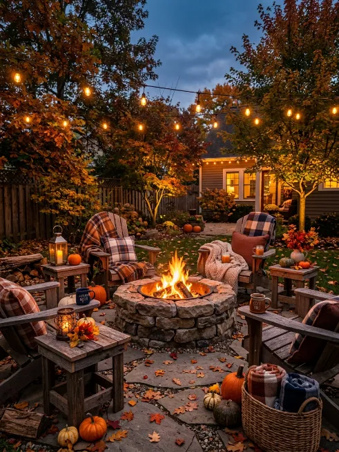 Fire pit seating area
