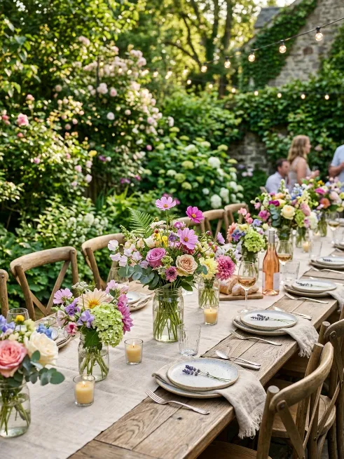 Fresh flower centerpieces