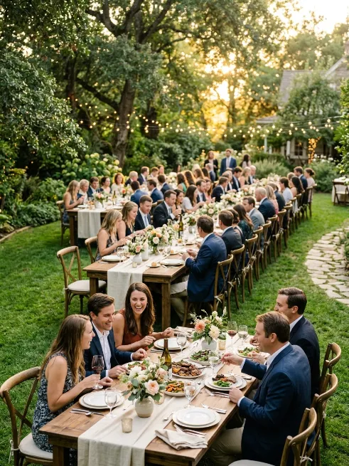 Go with a farm table setup