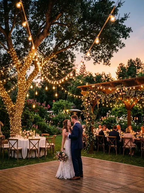 Hang string lights overhead