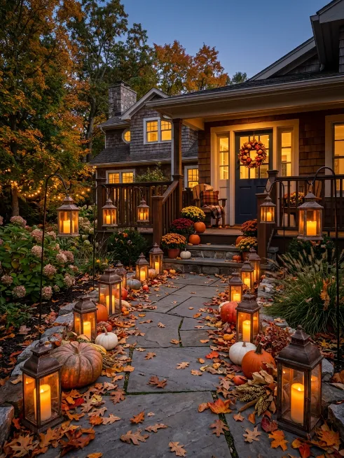 Lanterns with battery candles