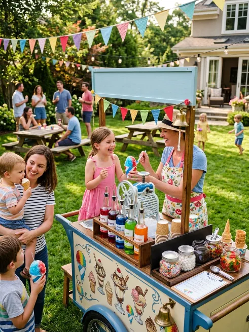 Snow cone or ice cream cart