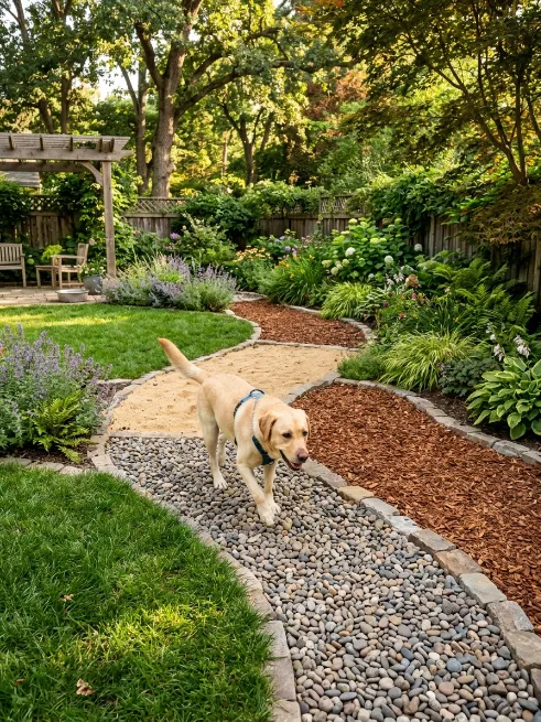 Textured walking paths