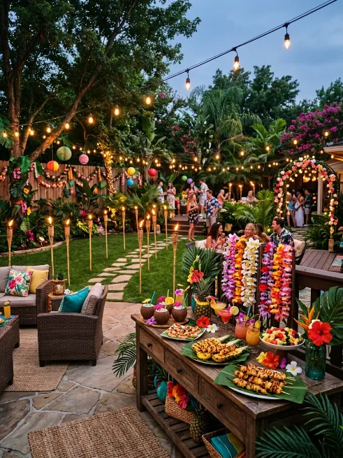 Tropical luau night