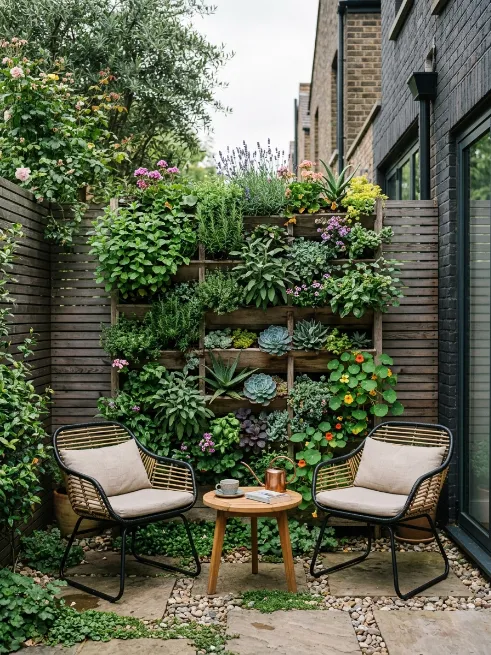 Use vertical gardens to save space